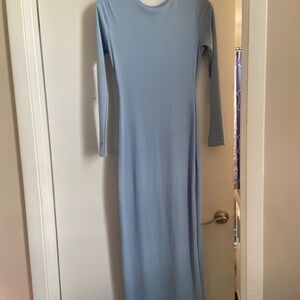 Blue Long Sleeve Dress